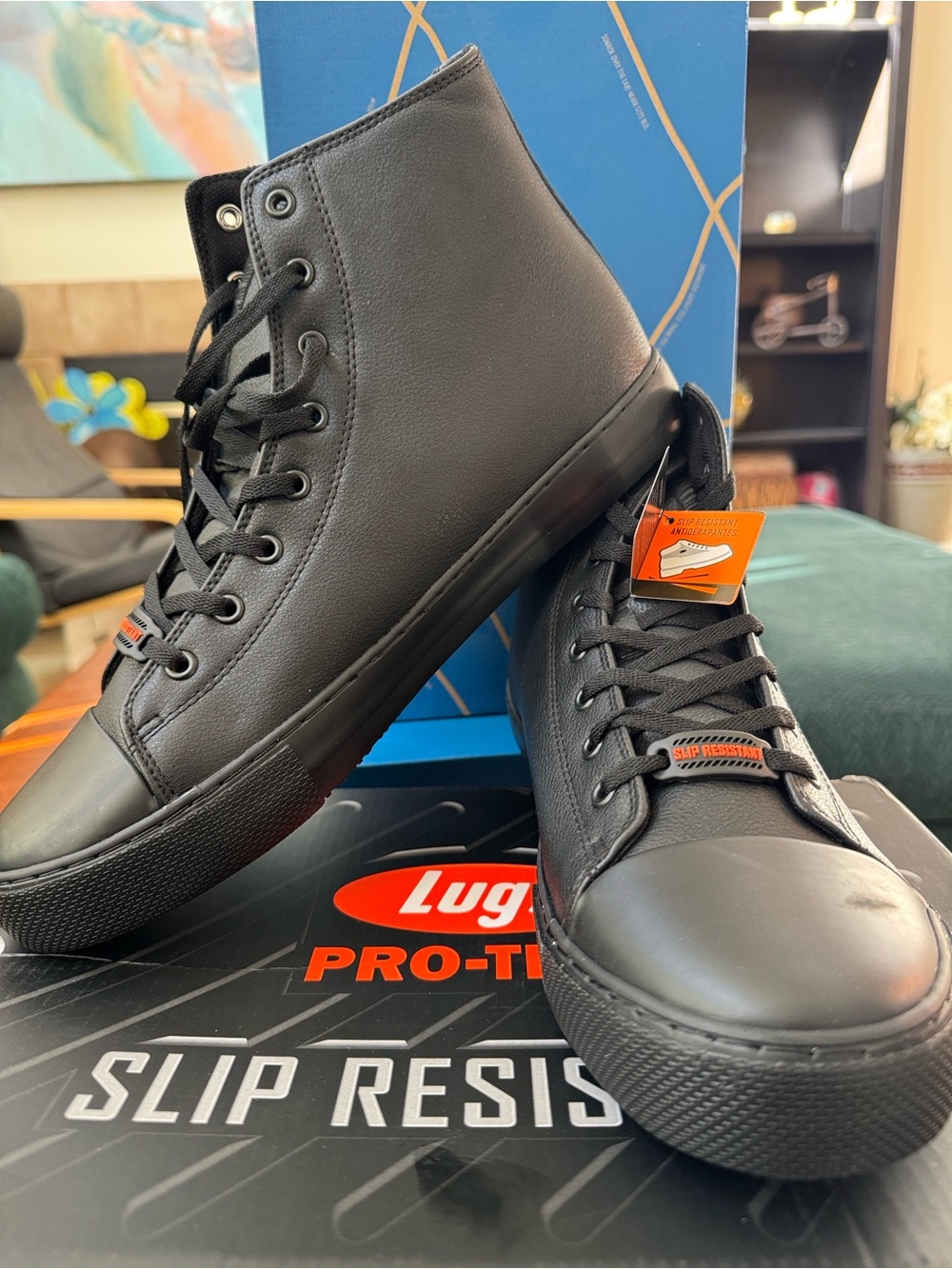 Lugz PRO-TECH Black Slip resistant shoes